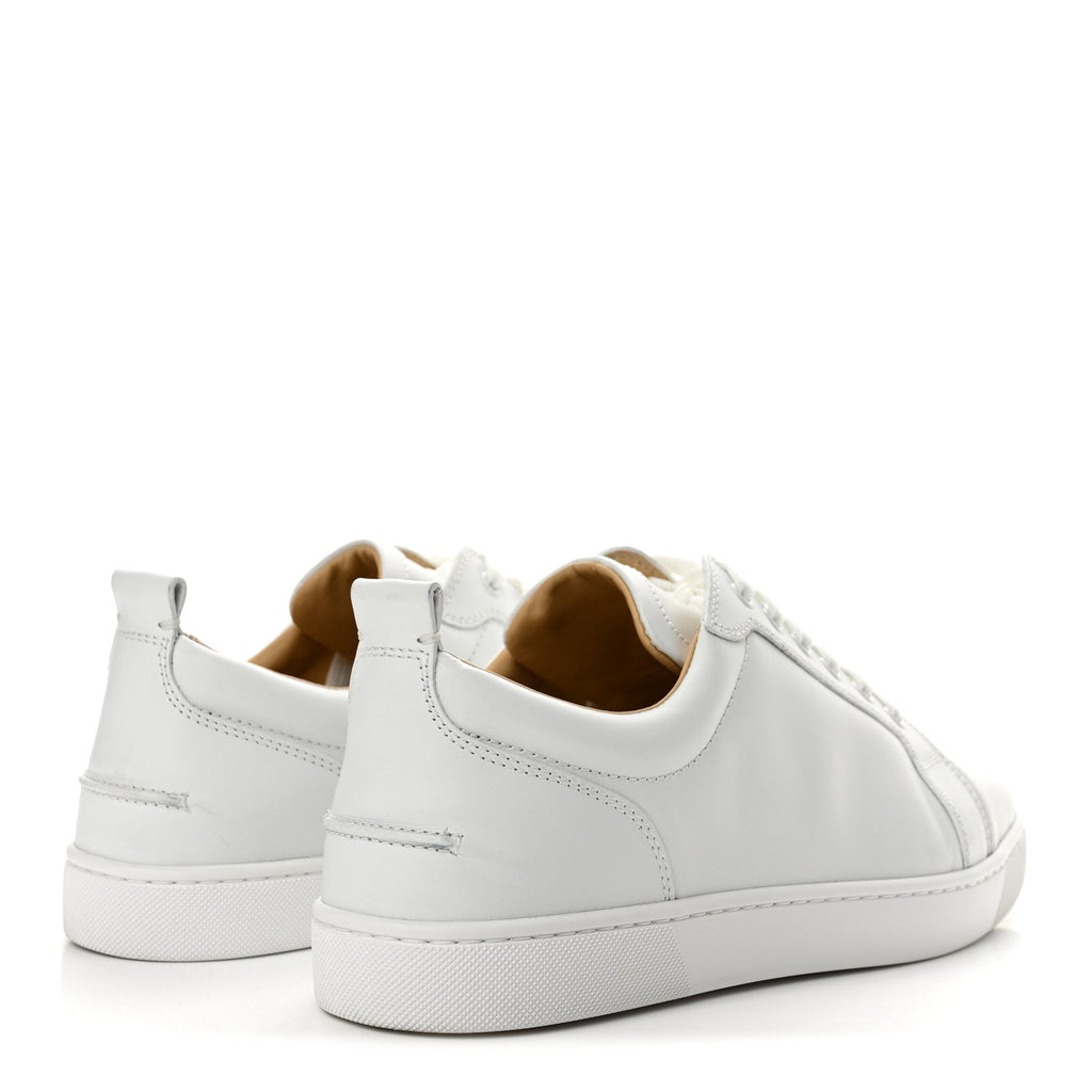 Calfskin Mens Louis Junior Flat Sneakers 44 White