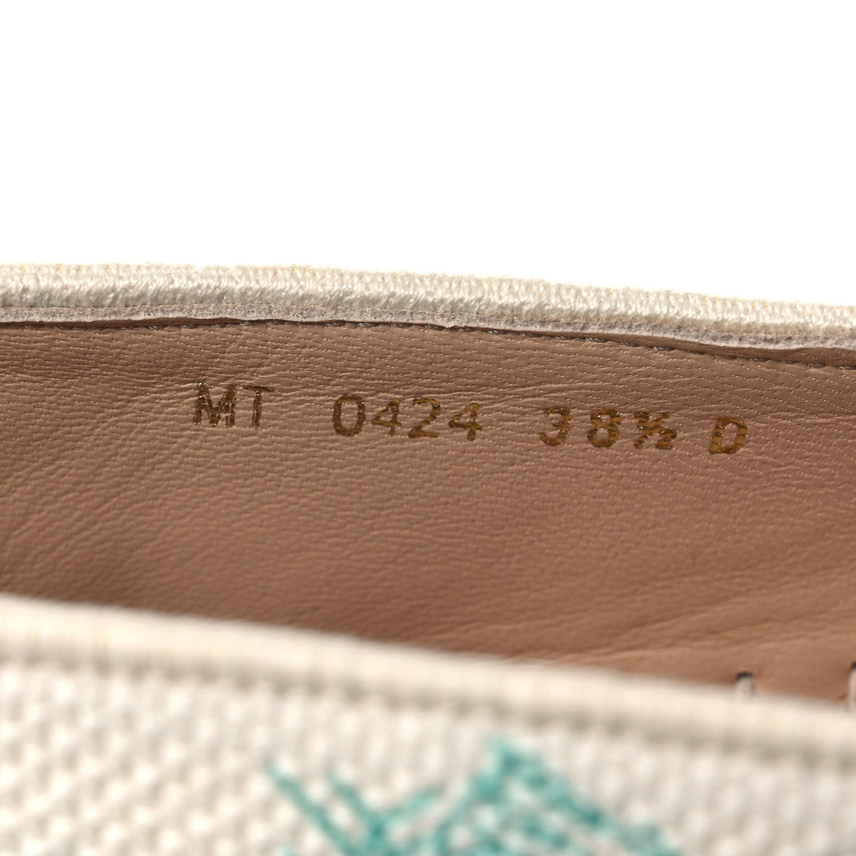 Embroidered Toile De Jouy Granville Espadrille 38.5 Aquamarine