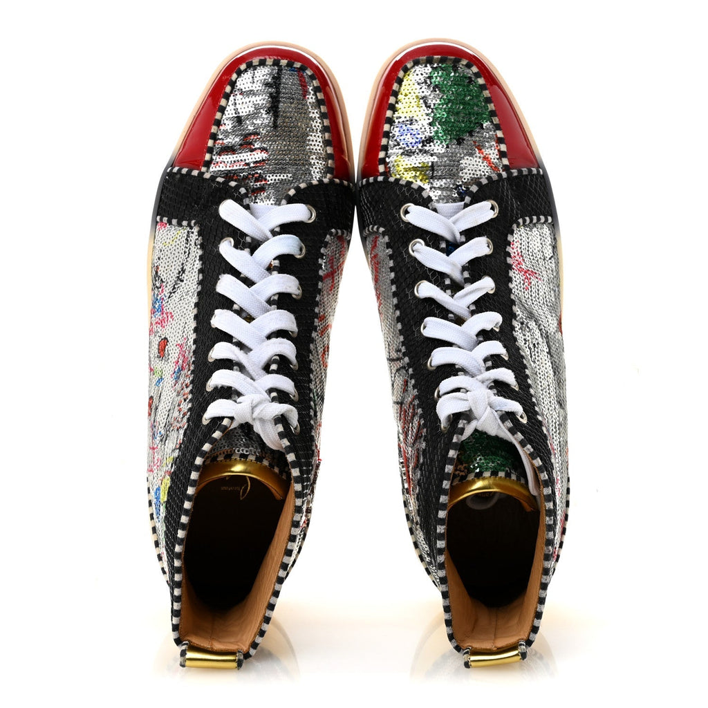 Patent Flash Paillettes Mens Rantus Orlato Sneakers 44 Version Silver