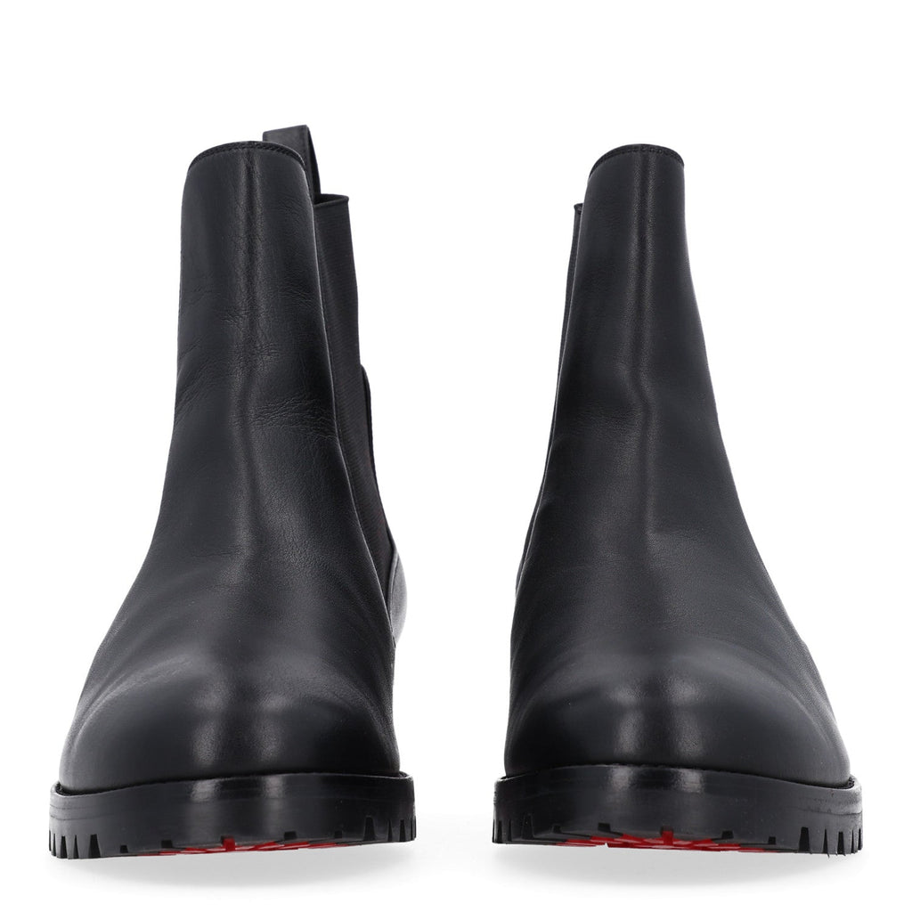 Calfskin Marchacroche Flat Chelsea Boots 39.5 Black