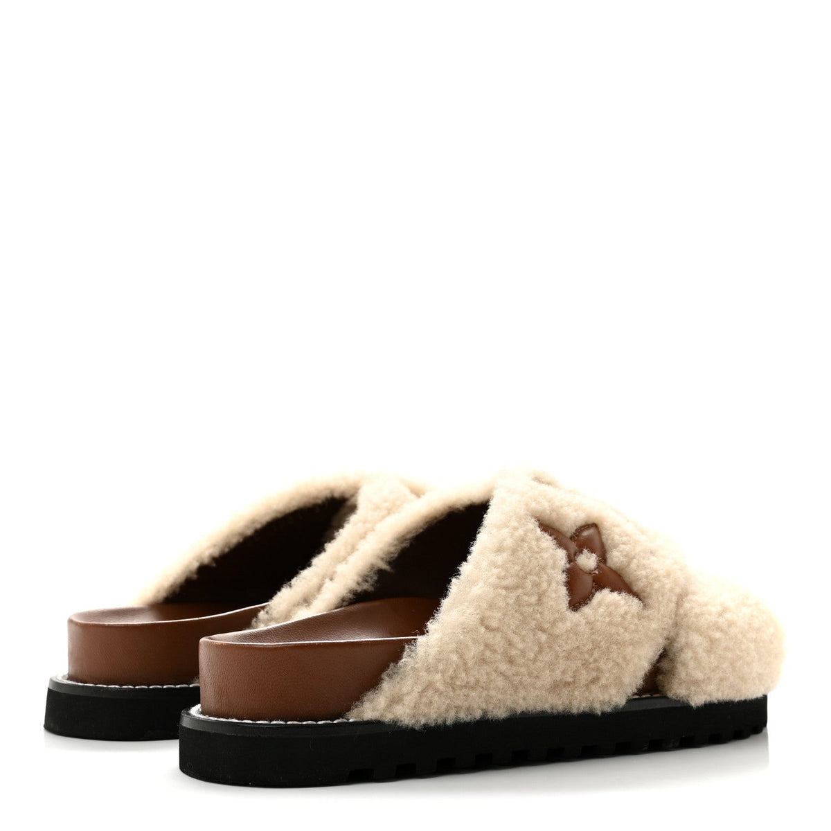 Shearling Paseo Flat Comfort Mule 37 Brown