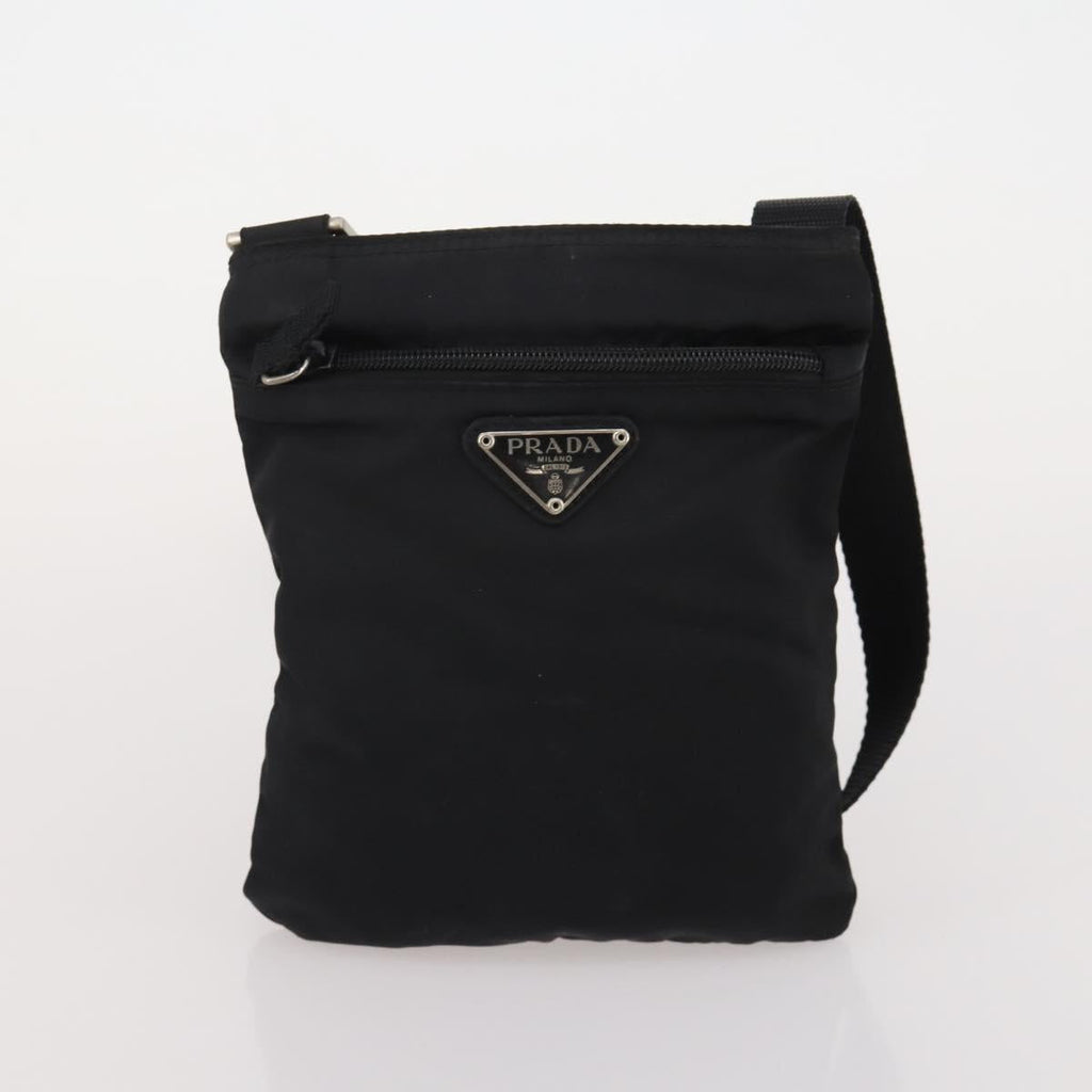 PRADA Shoulder Bag Nylon 4 Set Brown Black Auth 196164