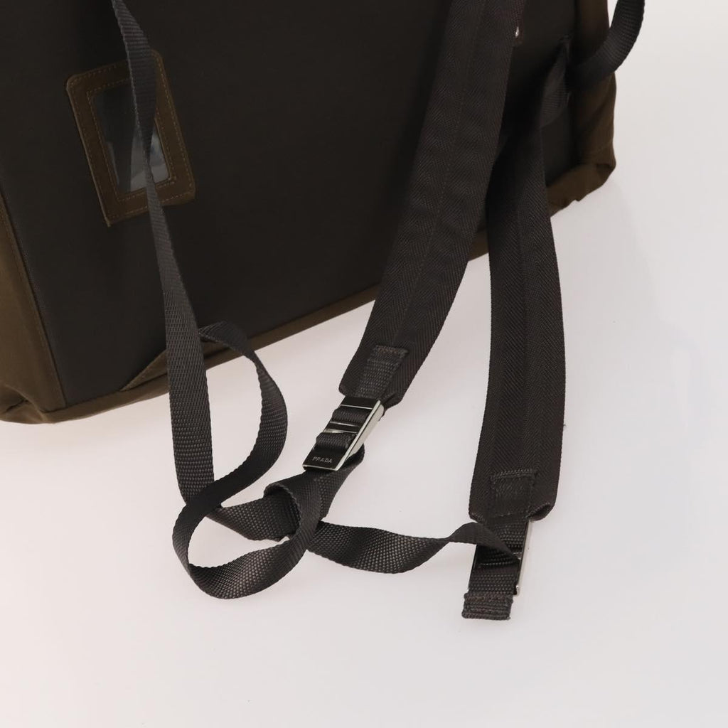 PRADA Shoulder Bag Nylon 4 Set Brown Black Auth 196164