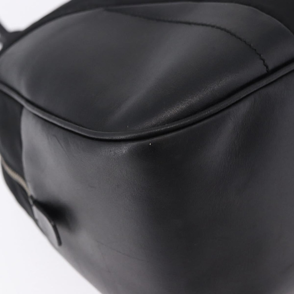 PRADA Tote Bag Nylon Black Silver Auth 197707V
