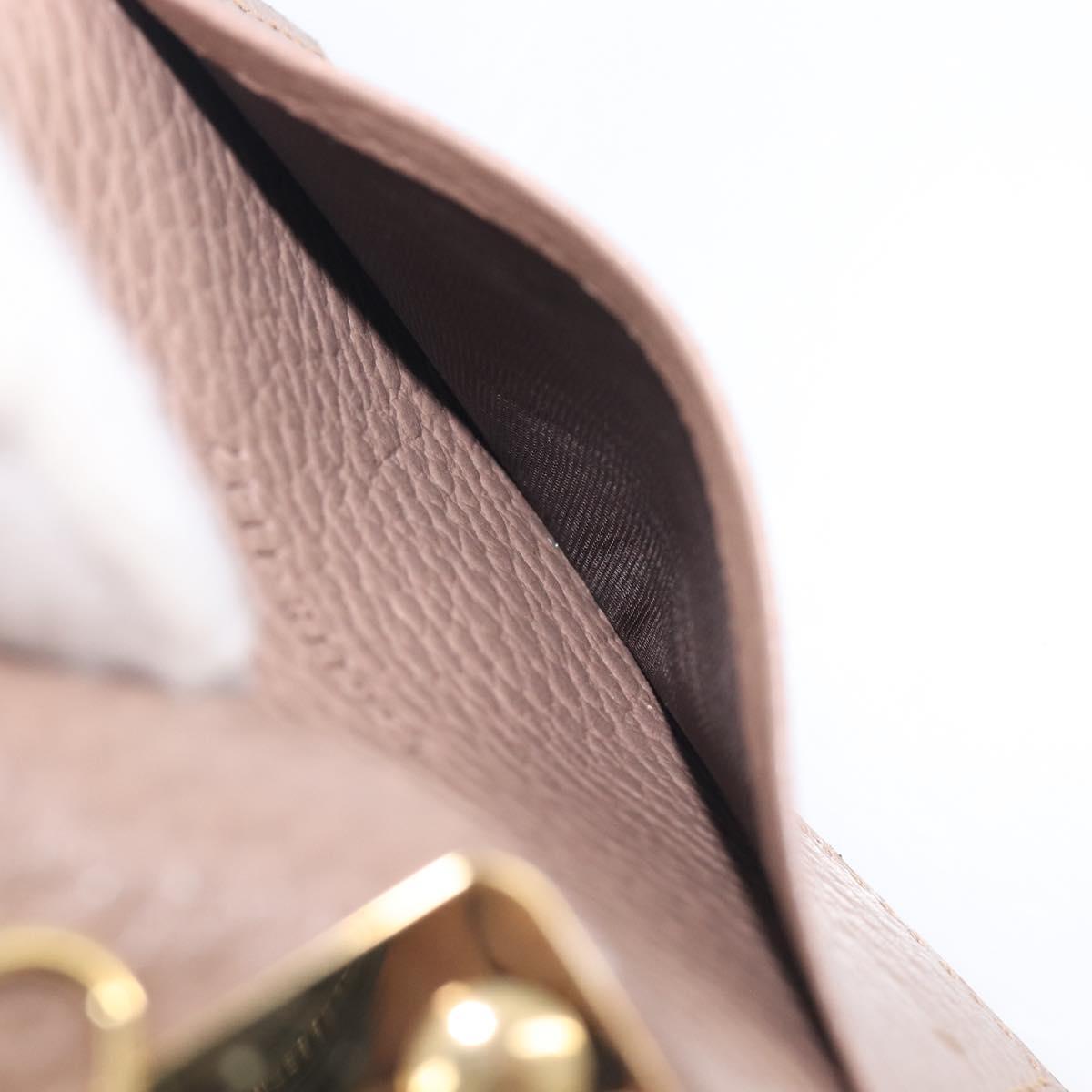 GUCCI GG Marmont Key Case Leather Beige Gold 456118 Auth 197944M