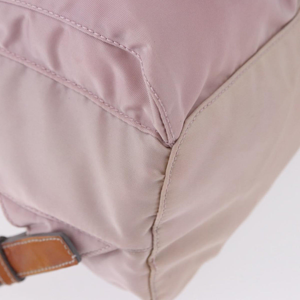 PRADA Backpack Nylon Pink Silver Auth 198471