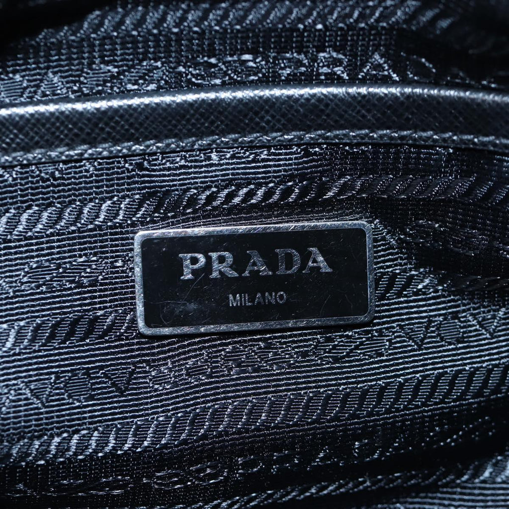 PRADA Shoulder Bag Nylon Black Silver Auth 199923SAM