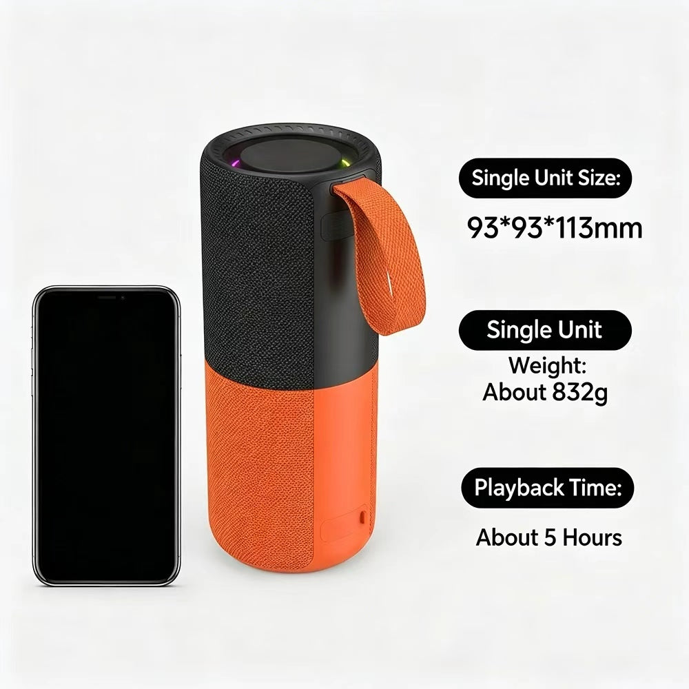 New 2-in-1 wireless Bluetooth speaker magnetic outdoor sound system with heavy bass and long battery life