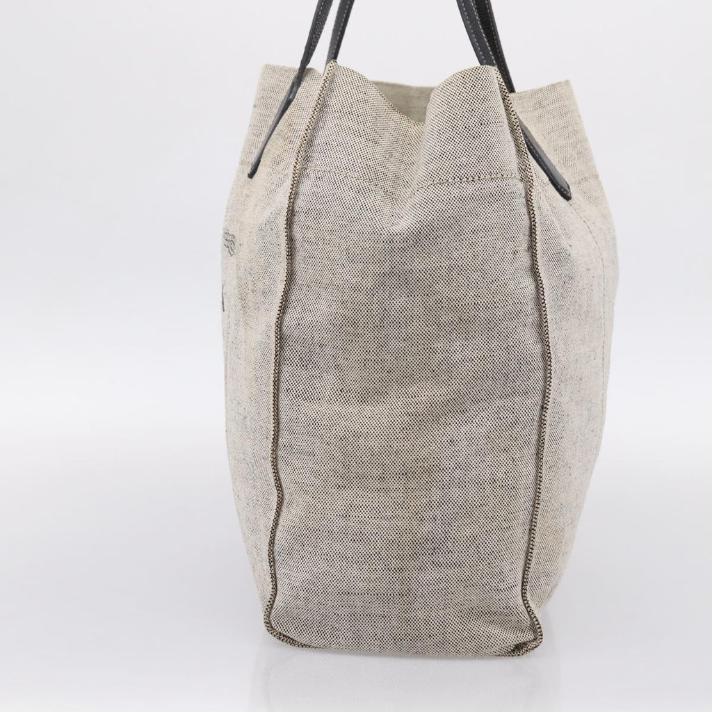 PRADA Tote Bag Canvas Gray Auth 200676