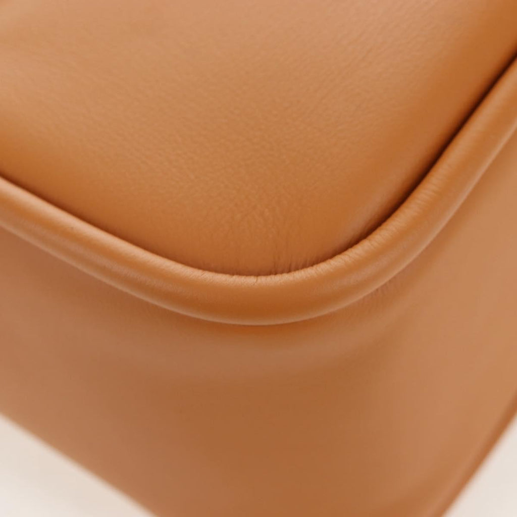 PRADA Darling Shoulder Bag Leather Beige Gold Auth 200771SAM
