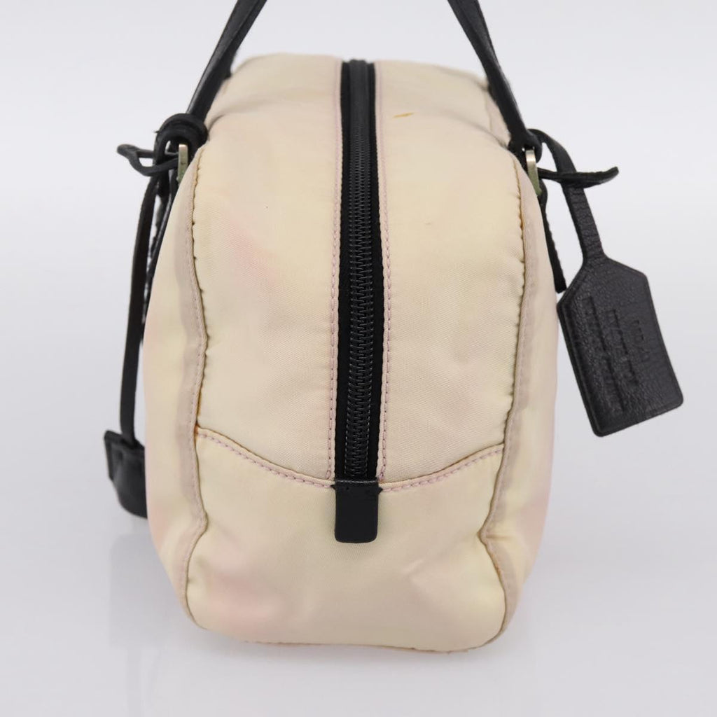 PRADA Hand Bag Nylon Pink Black Auth 201438