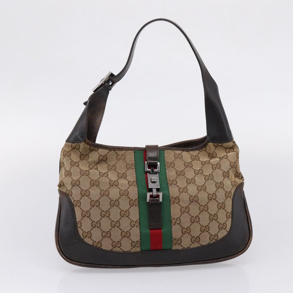 GUCCI GG Canvas GG Crystal Web Sherry Line Bag PVC 4 Set Auth 203742