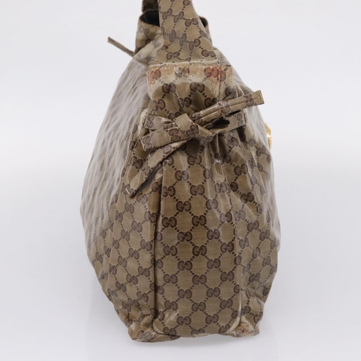 GUCCI GG Canvas GG Crystal Web Sherry Line Bag PVC 4 Set Auth 203742