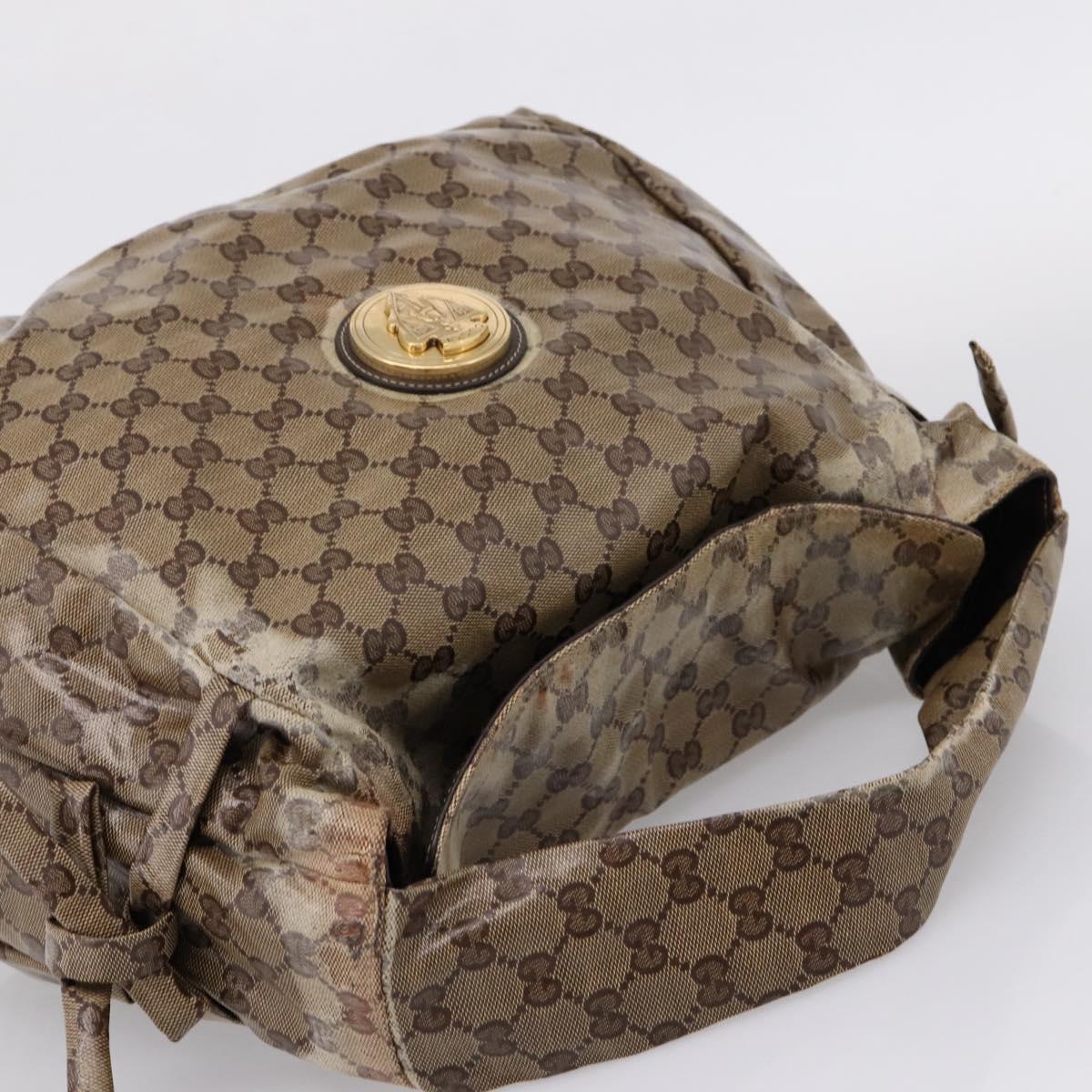 GUCCI GG Canvas GG Crystal Web Sherry Line Bag PVC 4 Set Auth 203742