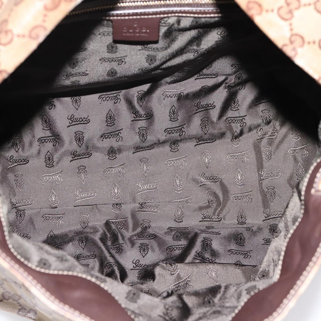GUCCI GG Canvas GG Crystal Web Sherry Line Bag PVC 4 Set Auth 203742