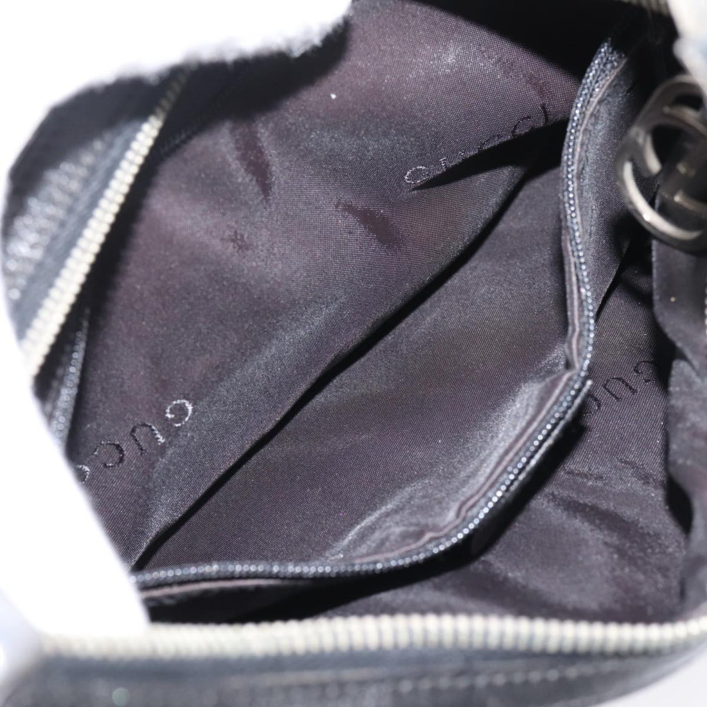 GUCCI GG Canvas Shoulder Bag Black Silver 001 3812 Auth 204252
