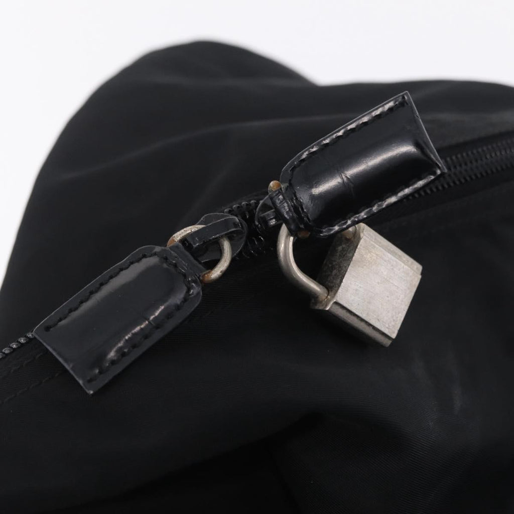 PRADA Shoulder Bag Nylon Leather 5 Set Black Purple Auth 204287