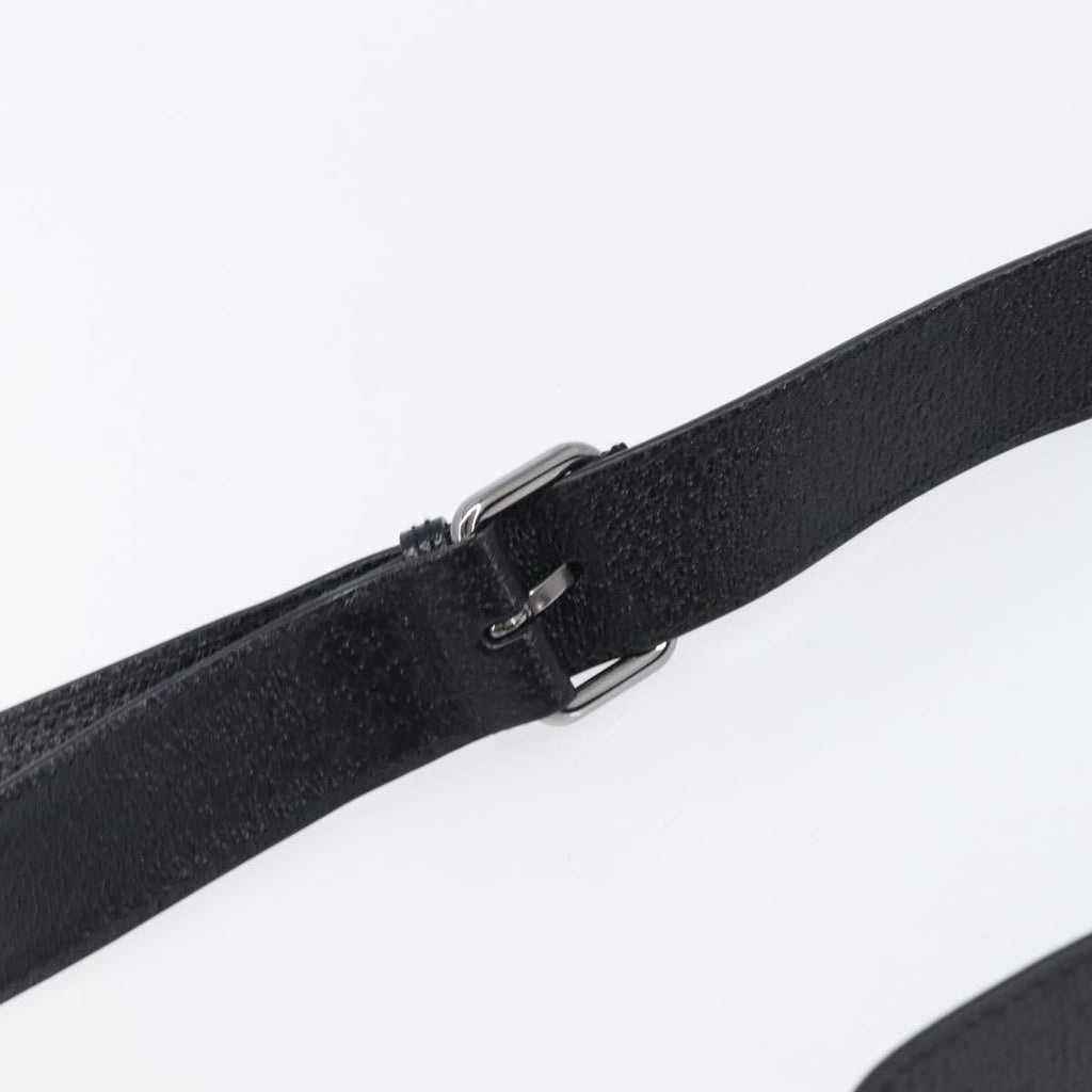 GUCCI GG Canvas Shoulder Bag Black Silver 120841 Auth 204749A