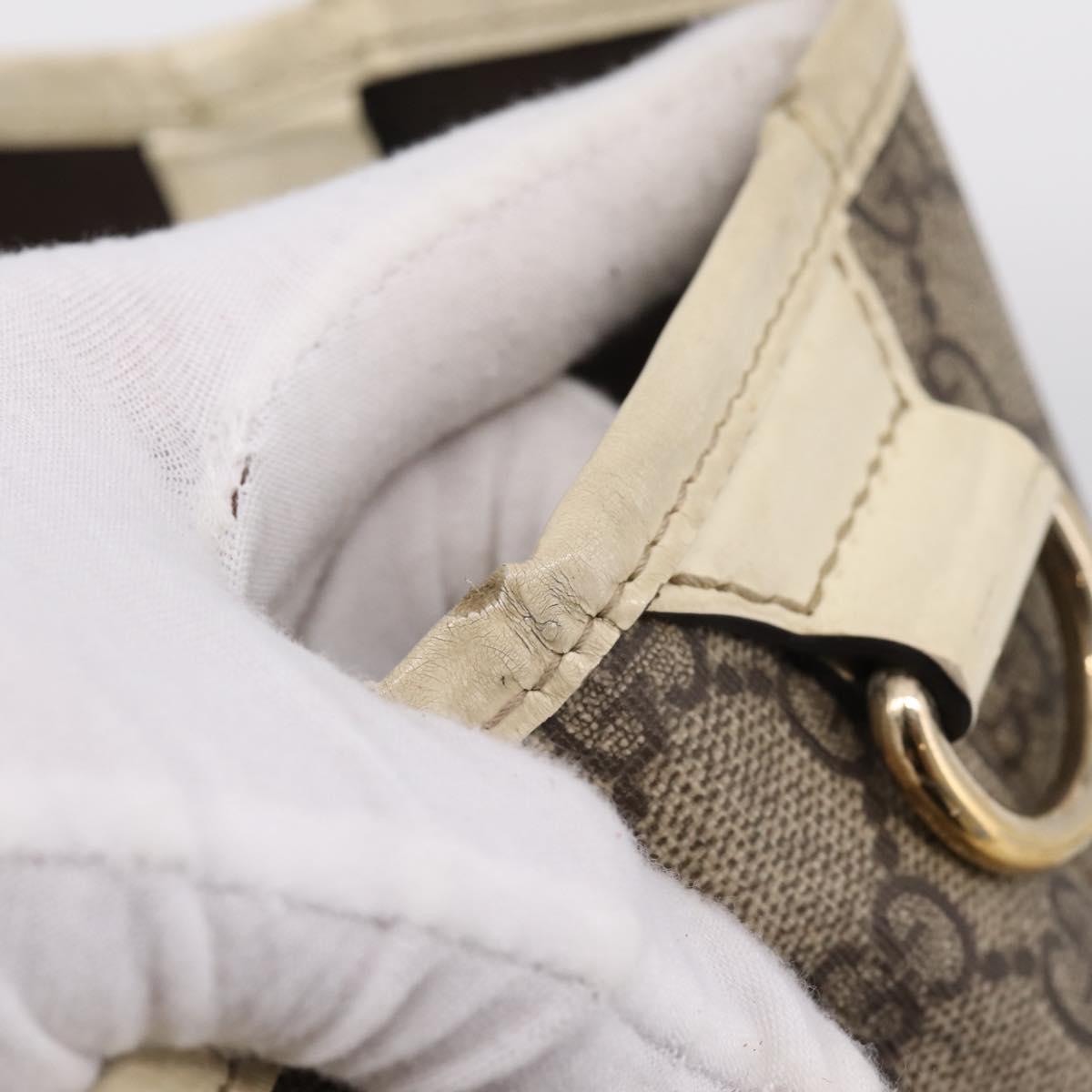 GUCCI GG Supreme Tote Bag PVC Beige Gold 197953 Auth 205060