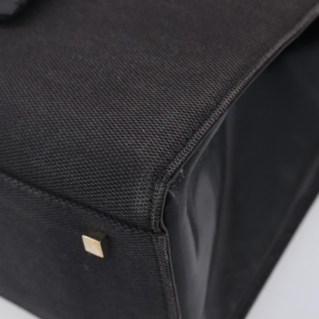 GUCCI Hand Bag Canvas Black Gold 001 4218 Auth 206491