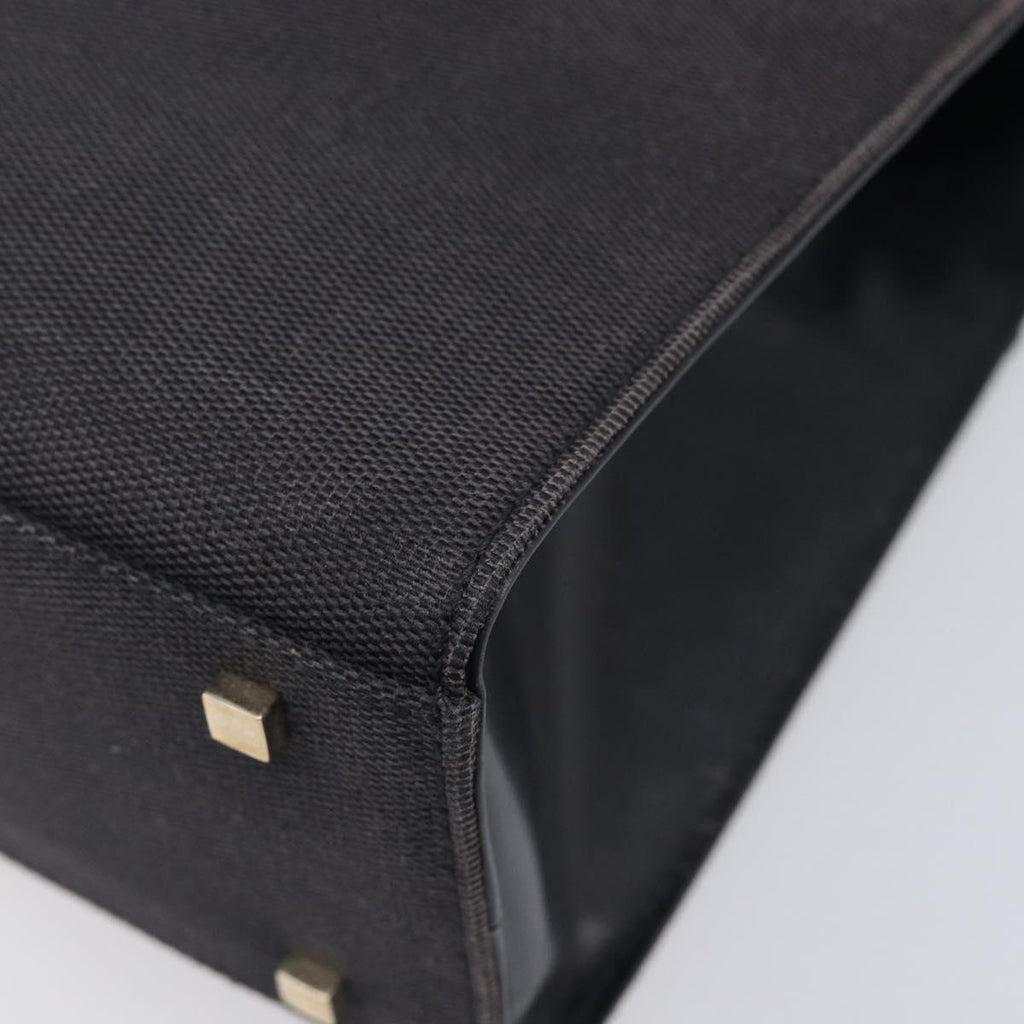 GUCCI Hand Bag Canvas Black Gold 001 4218 Auth 206491
