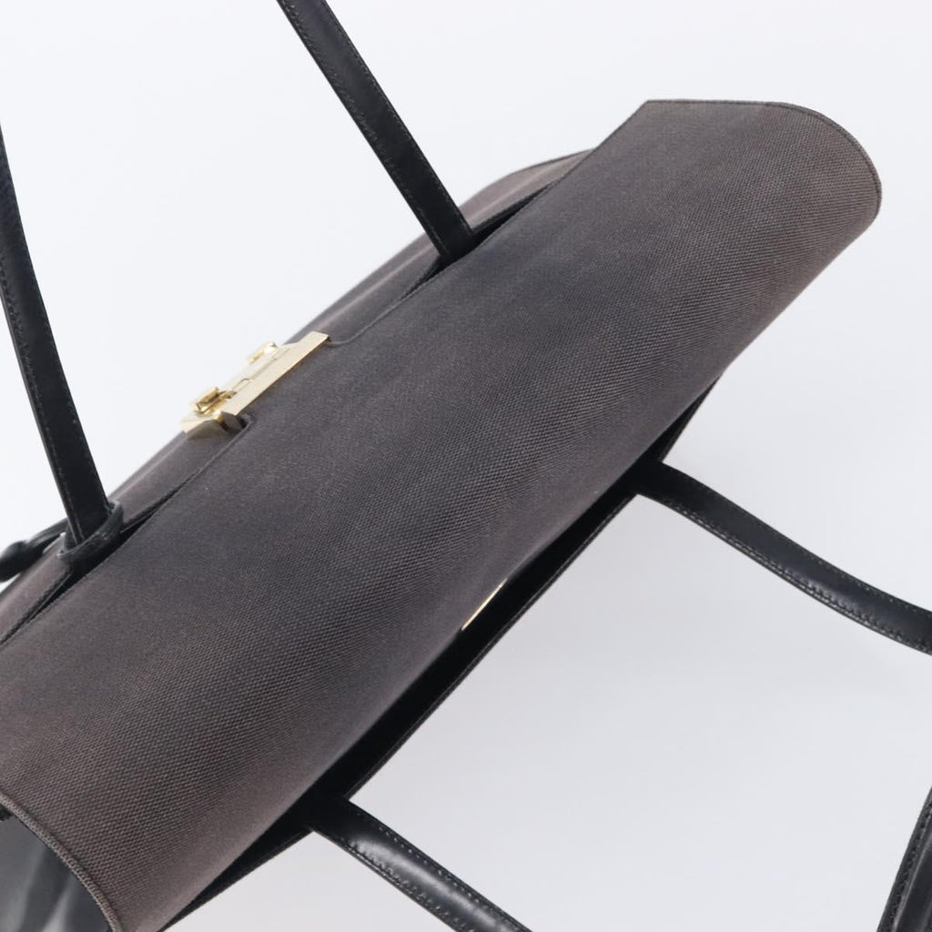 GUCCI Hand Bag Canvas Black Gold 001 4218 Auth 206491