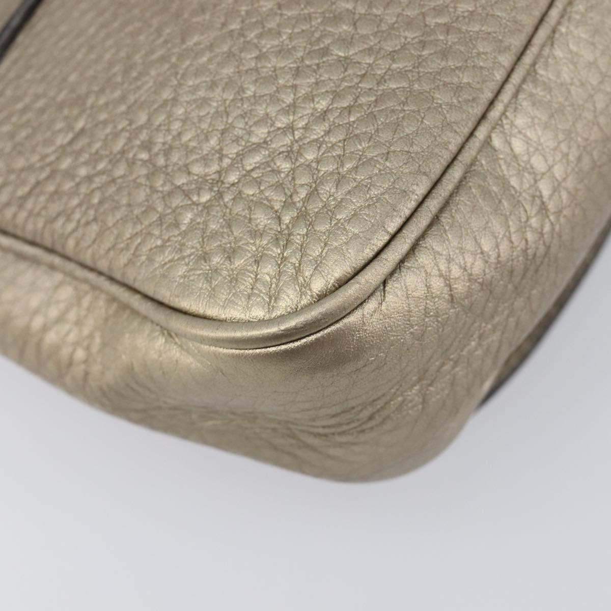 GUCCI Soho Chain Shoulder Bag Leather Gold 323190 Auth 206523A
