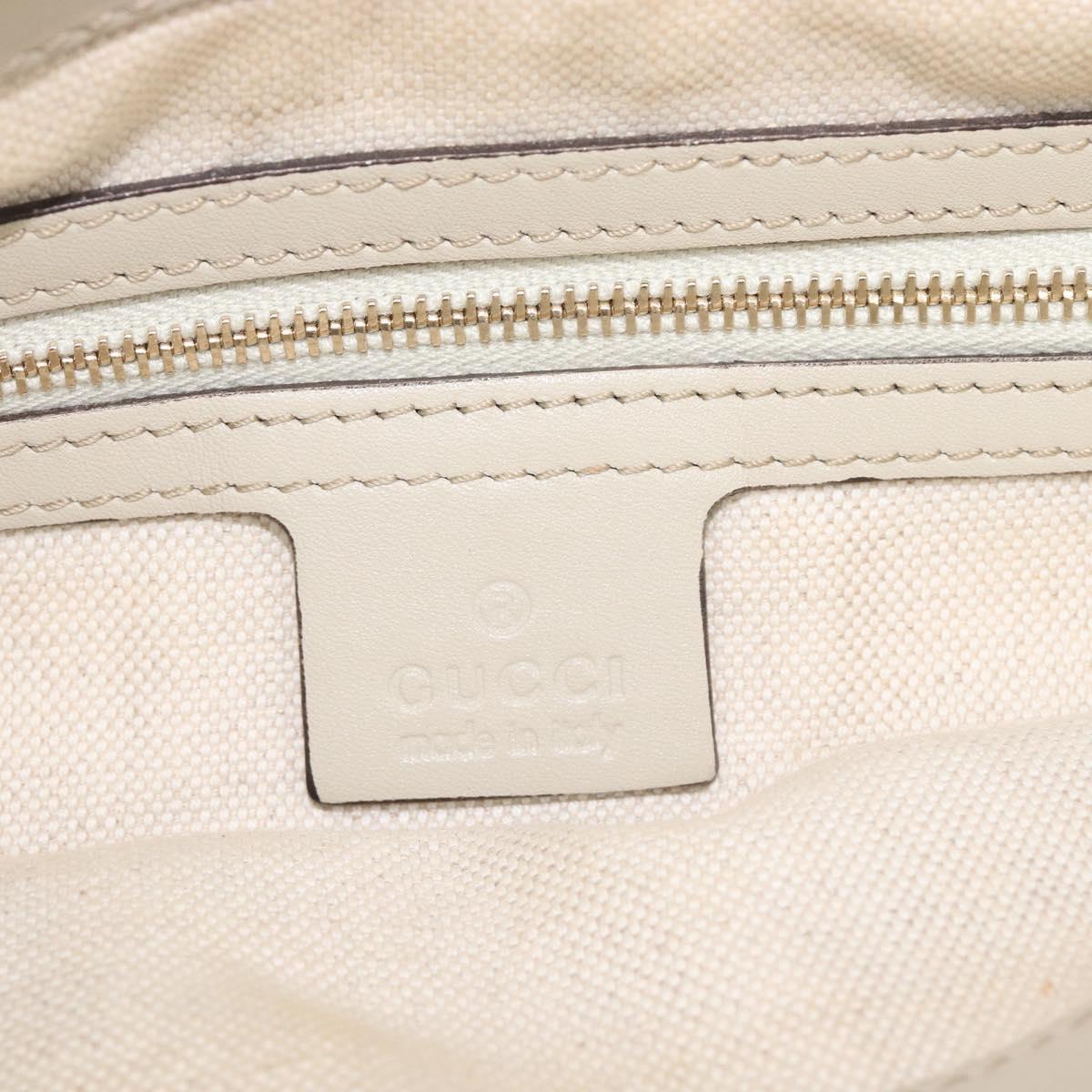 GUCCI GG Canvas Web Sherry Line Hand Bag Beige Gold 269894 Auth 206539A