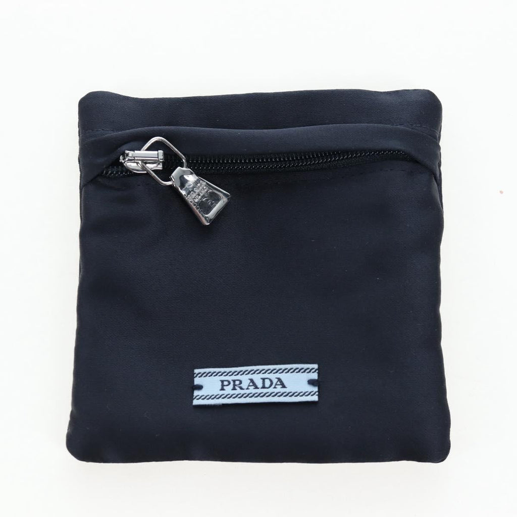PRADA Hairpins 2 Sets Hair Clip Metal Silver Blue Auth 206677M