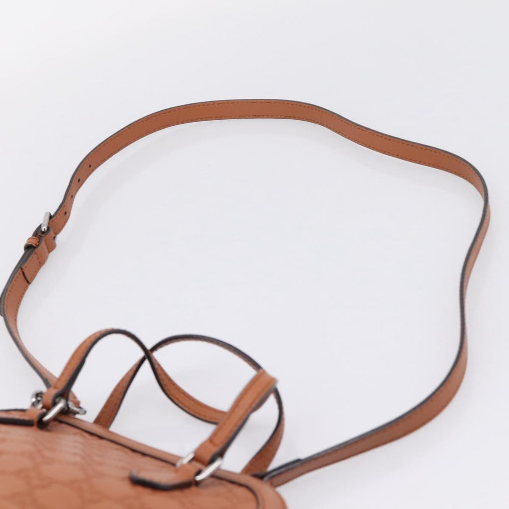 GUCCI Micro GG Canvas Guccissima Leather Outlet 2way Brown 341504 Auth 207098