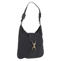 GUCCI Jackie Shoulder Bag Canvas Black Gold 001 4129 Auth 207102A