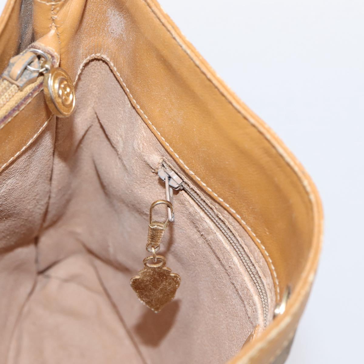 GUCCI Micro GG Supreme Shoulder Bag PVC Beige Gold 001 14 0934 Auth 207835