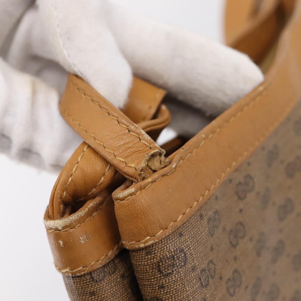 GUCCI Micro GG Supreme Shoulder Bag PVC Beige Gold 001 14 0934 Auth 207835