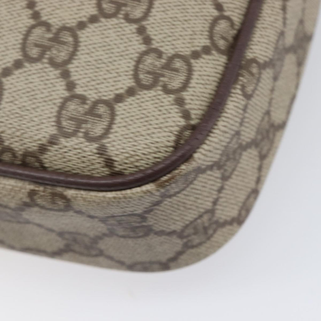 GUCCI GG Supreme Shoulder Bag PVC Beige Gold 007 115 6423 Auth 207837