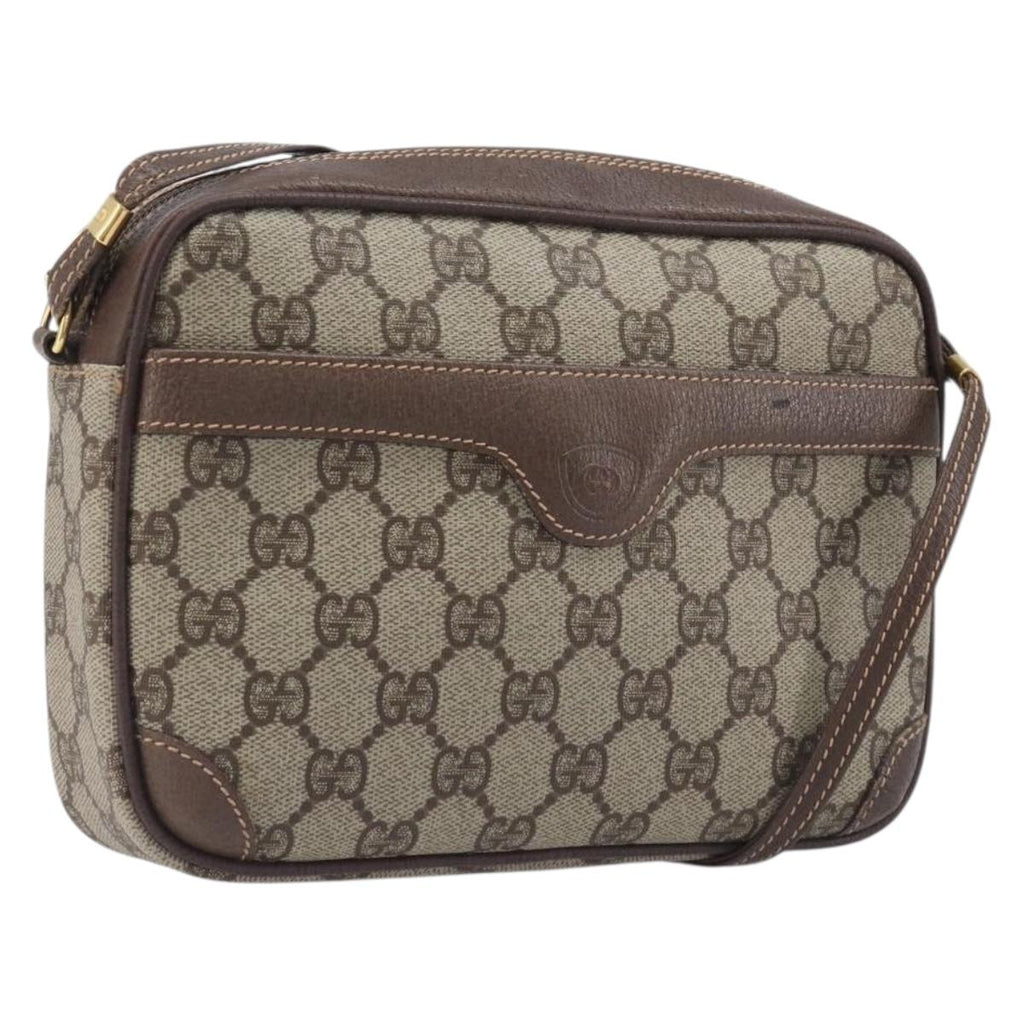 GUCCI GG Supreme Shoulder Bag PVC Beige Gold 007 115 6423 Auth 207837
