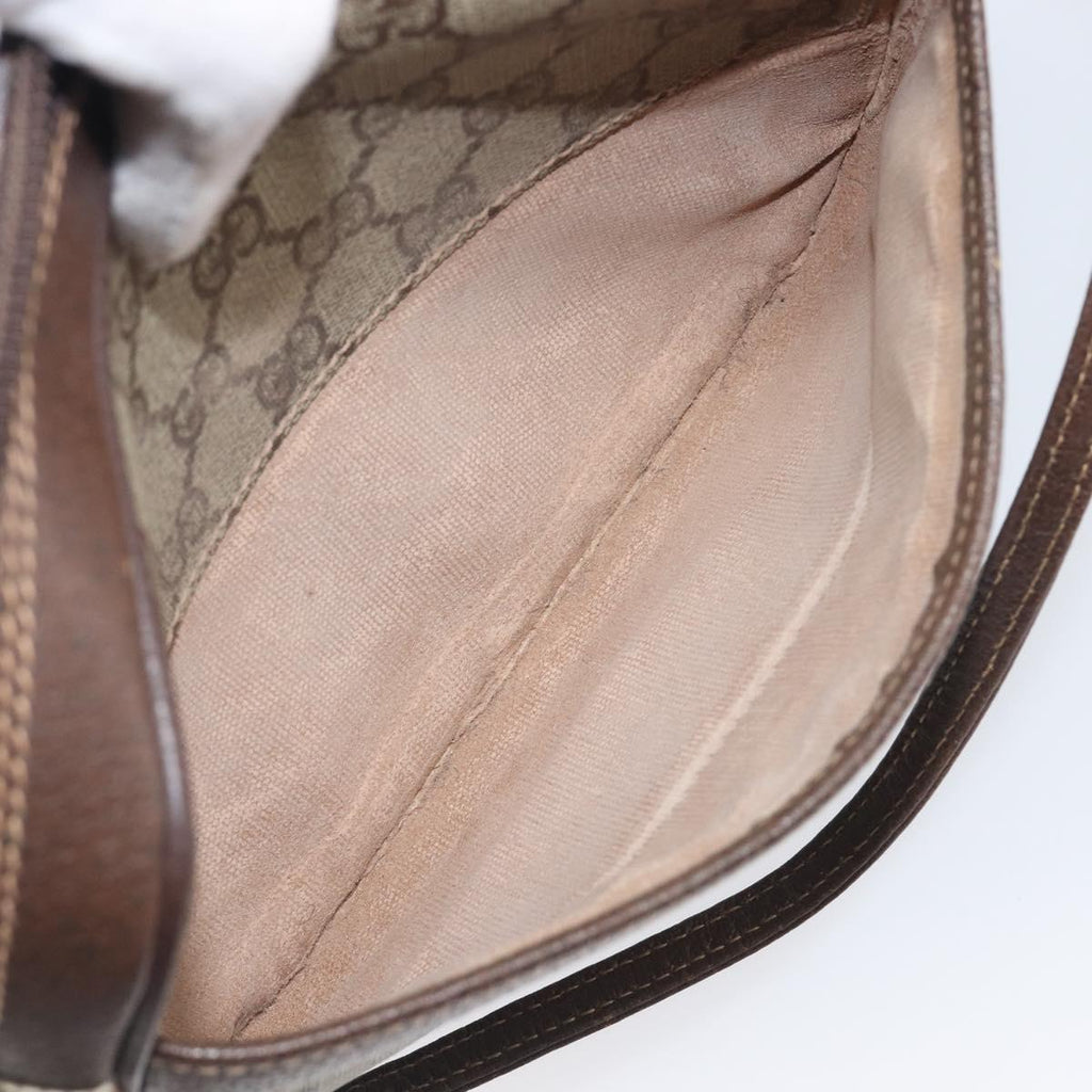 GUCCI GG Supreme Shoulder Bag PVC Beige Gold 007 115 6423 Auth 207837