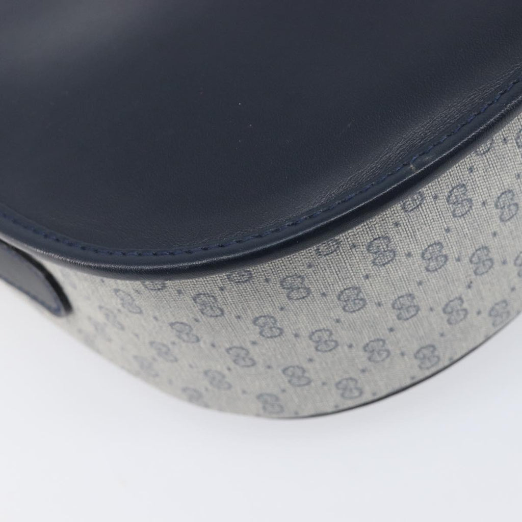 GUCCI Micro GG Supreme Shoulder Bag PVC Navy Gold 007 58 0074 Auth 207839