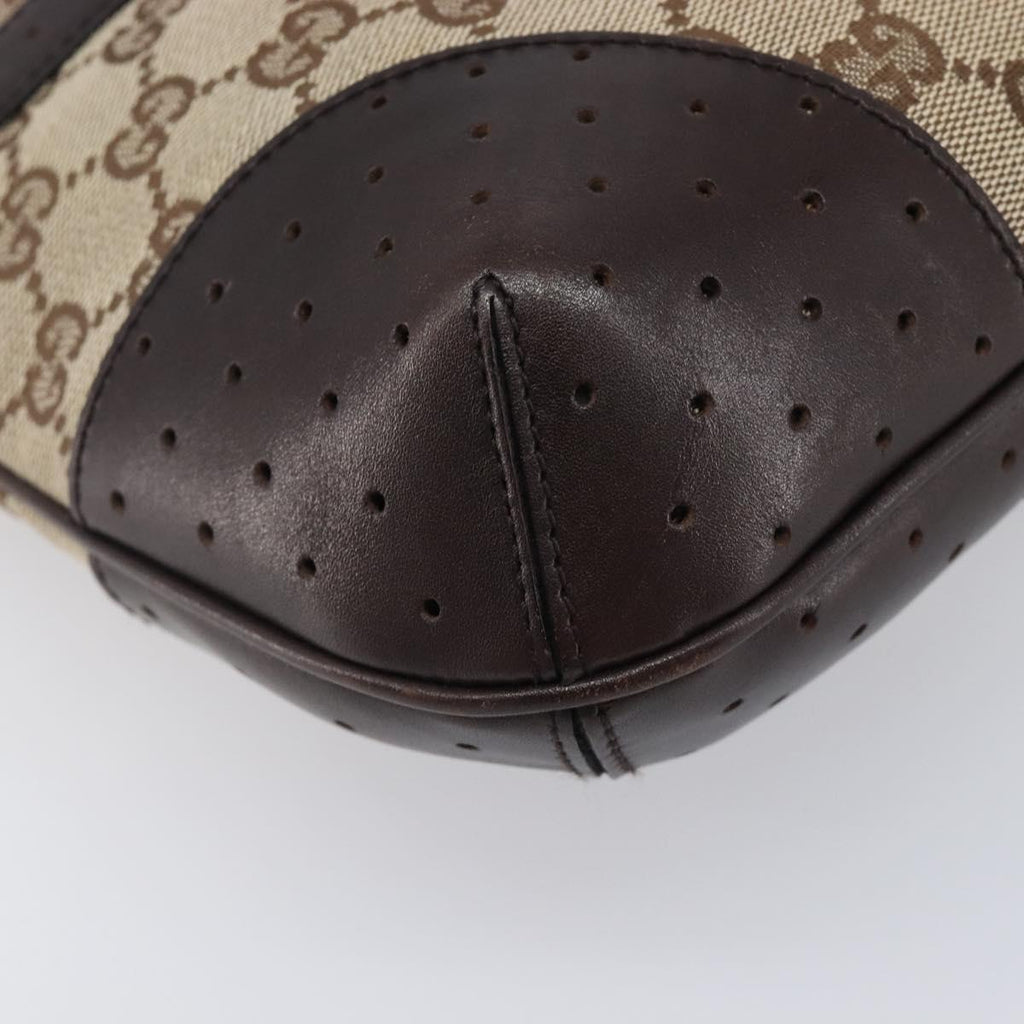 GUCCI GG Canvas Web Sherry Line Interlocking G Shoulder Bag 131033 Auth 207927A
