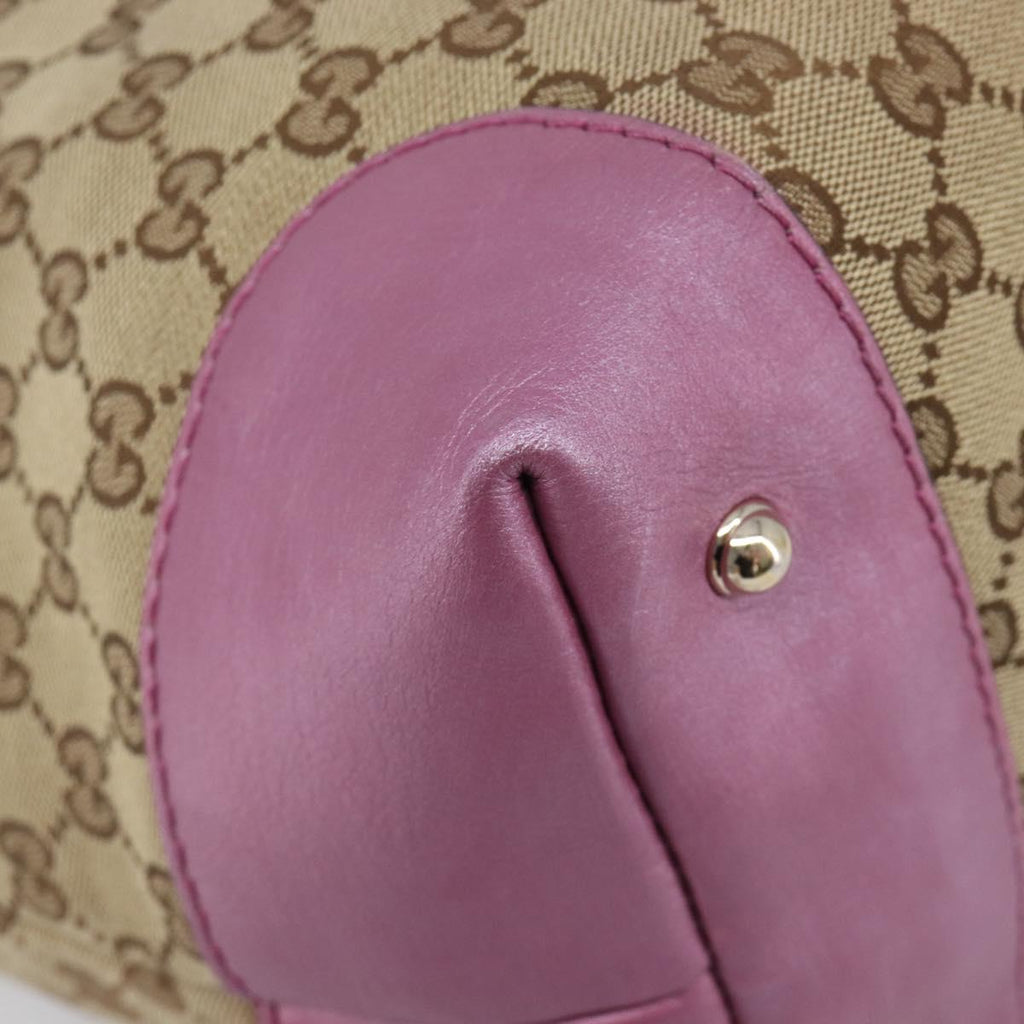 GUCCI GG Canvas Shoulder Bag Beige Gold 269958 Auth 207998A