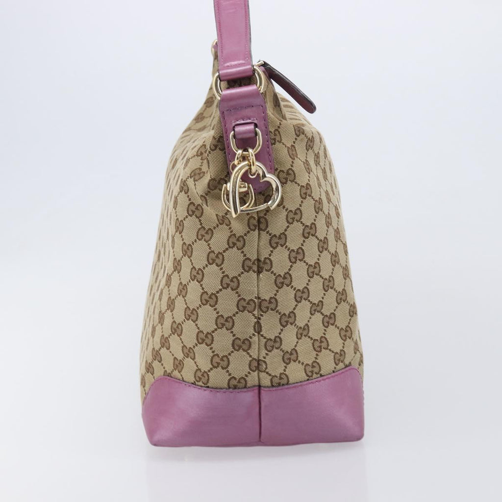 GUCCI GG Canvas Shoulder Bag Beige Gold 269958 Auth 207998A