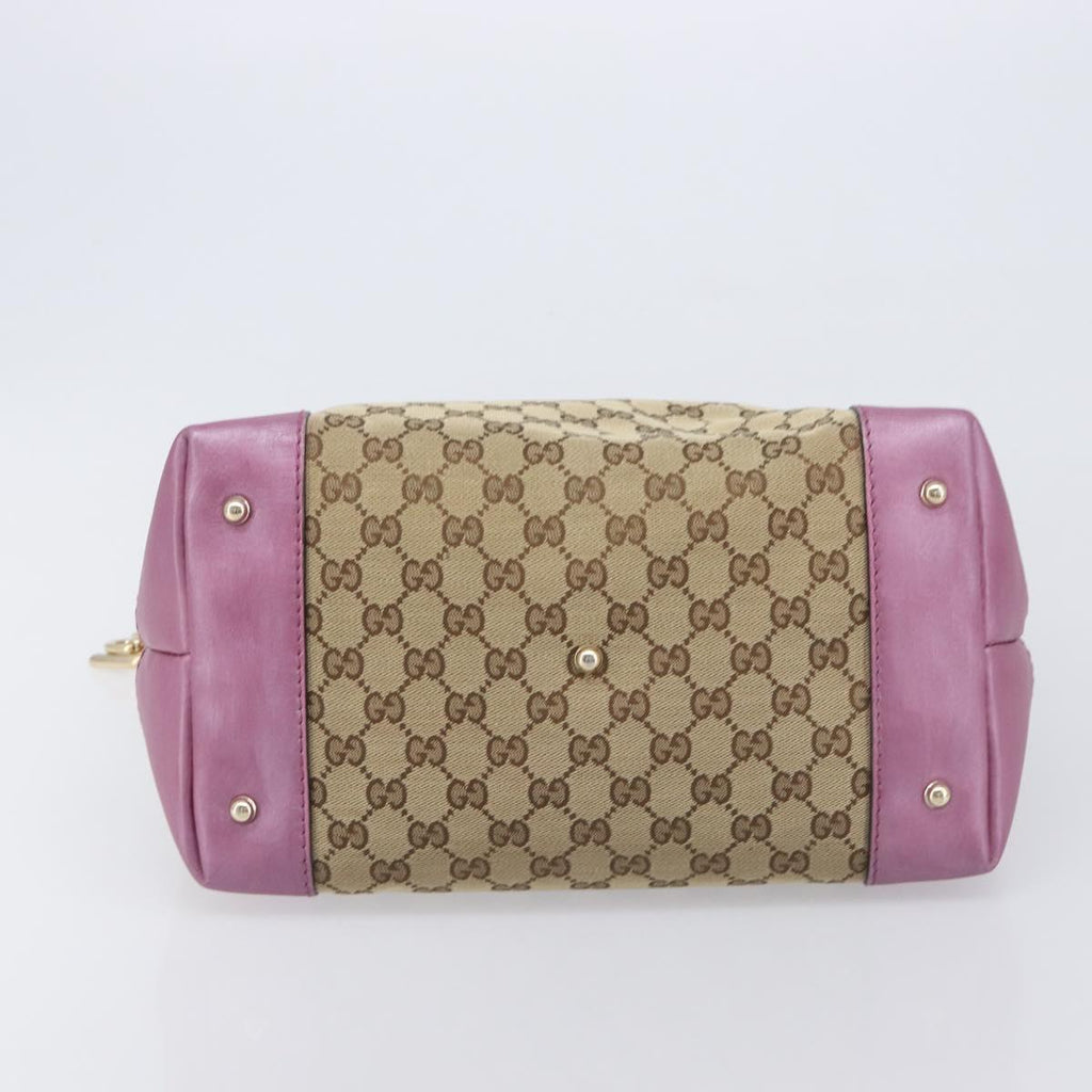 GUCCI GG Canvas Shoulder Bag Beige Gold 269958 Auth 207998A