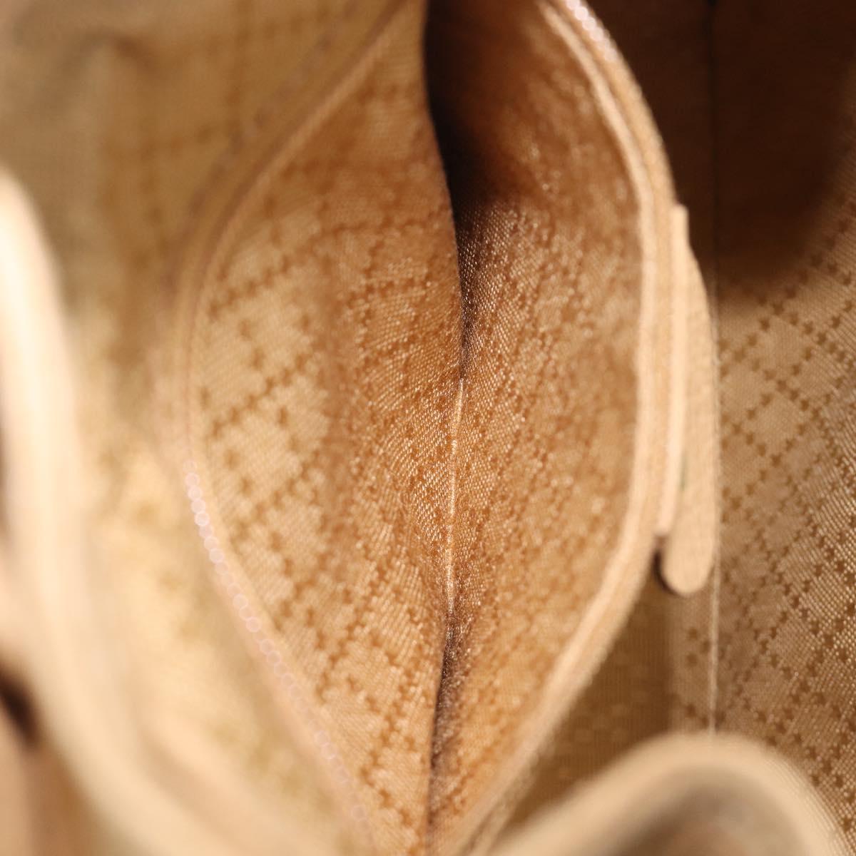 GUCCI Backpack Suede Beige Gold Tone 003 2058 0030 Auth 208114