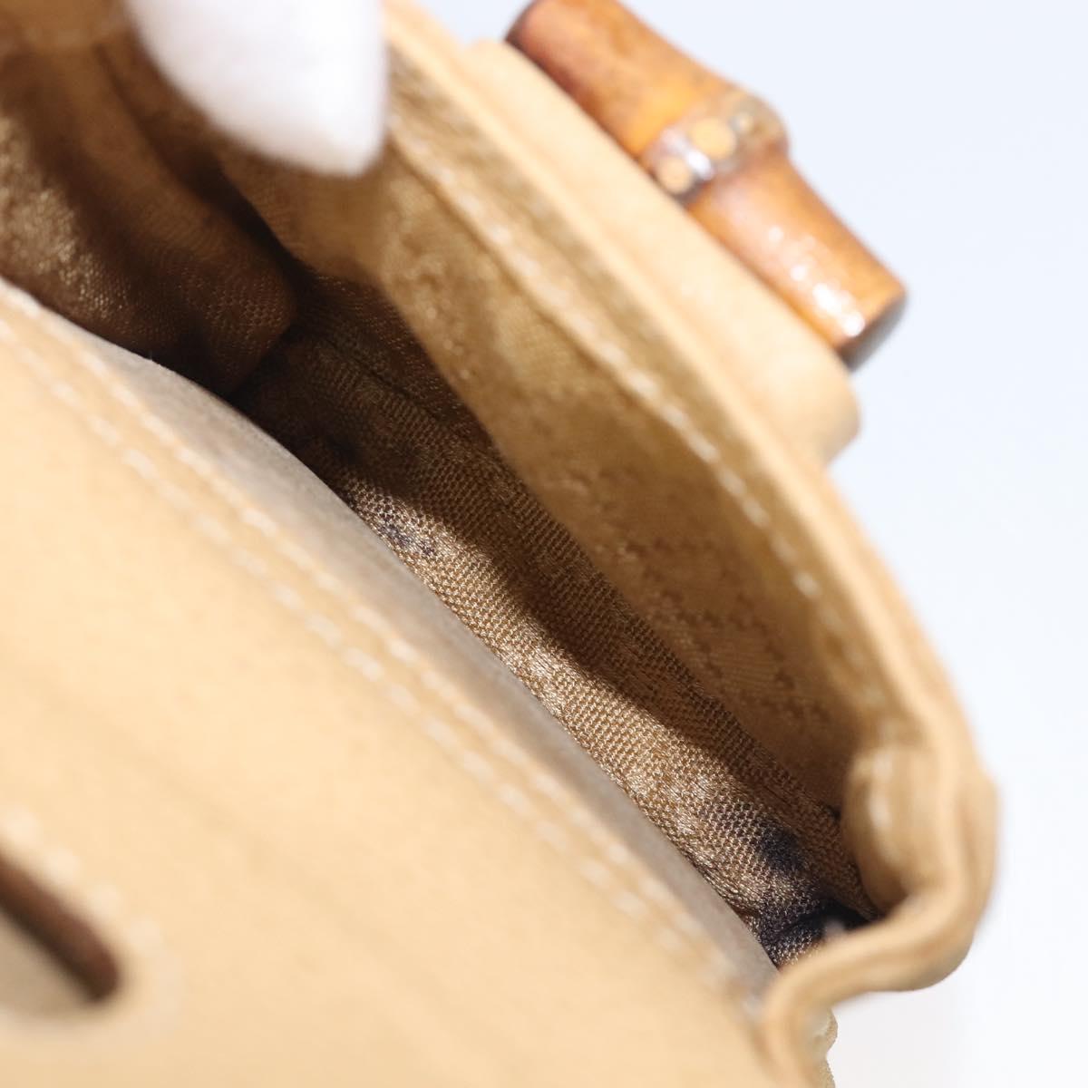 GUCCI Backpack Suede Beige Gold Tone 003 2058 0030 Auth 208114