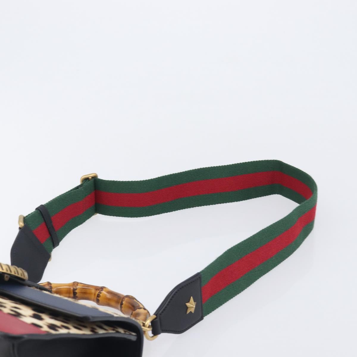 GUCCI Dionysos Bamboo Web Sherry Line Bag Harako leather 448075 Auth 208293M
