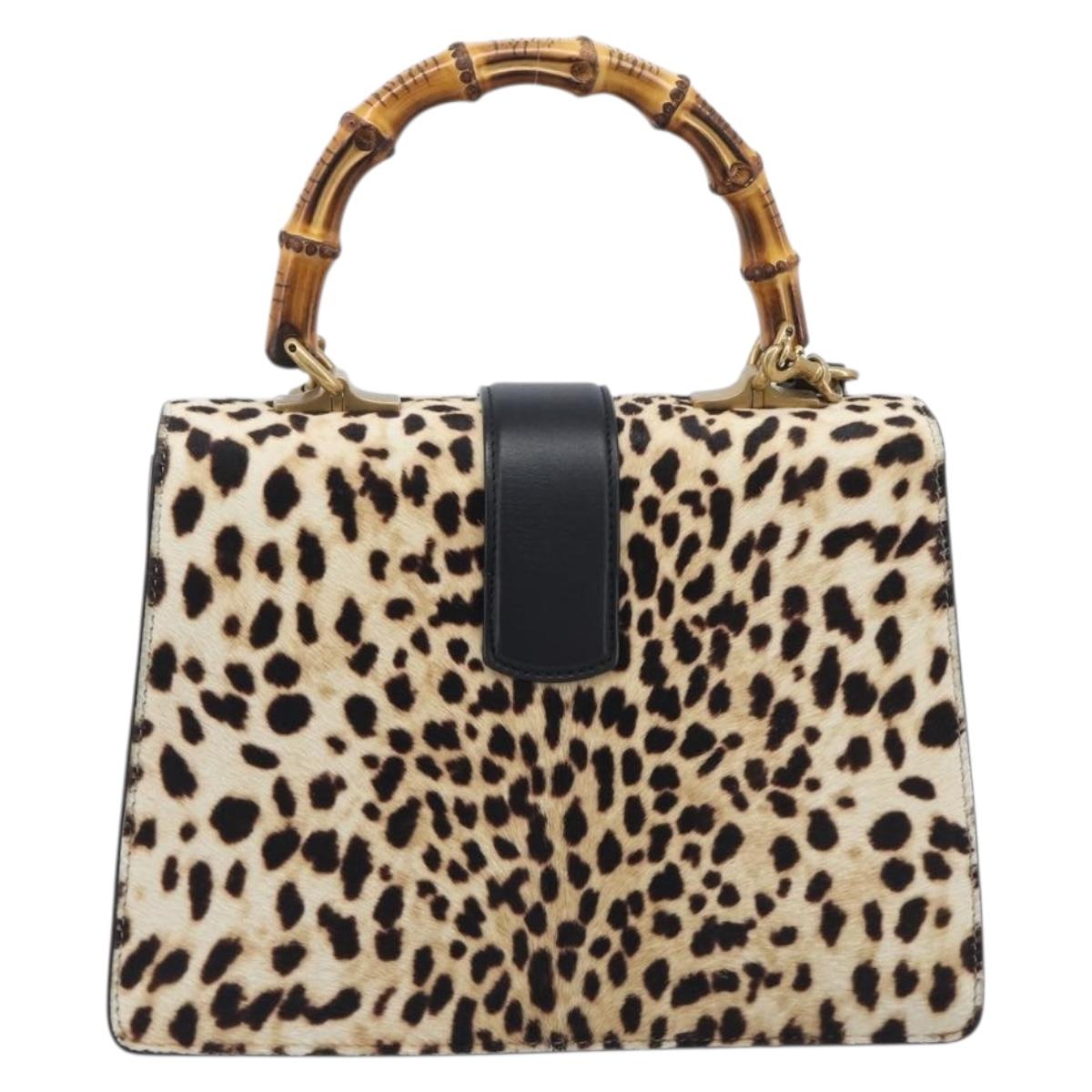 GUCCI Dionysos Bamboo Web Sherry Line Bag Harako leather 448075 Auth 208293M