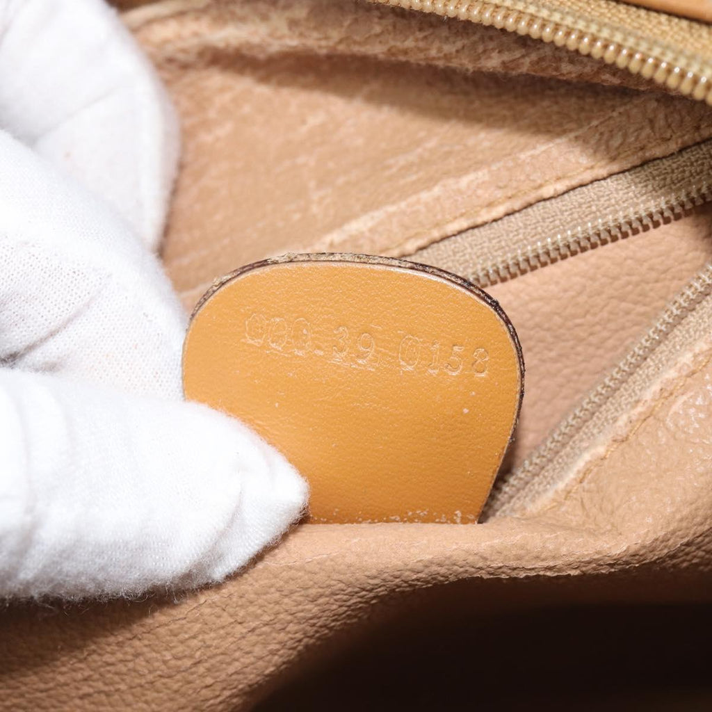GUCCI Micro GG Supreme Boston Bag PVC Beige Gold 000 39 0158 Auth 208432