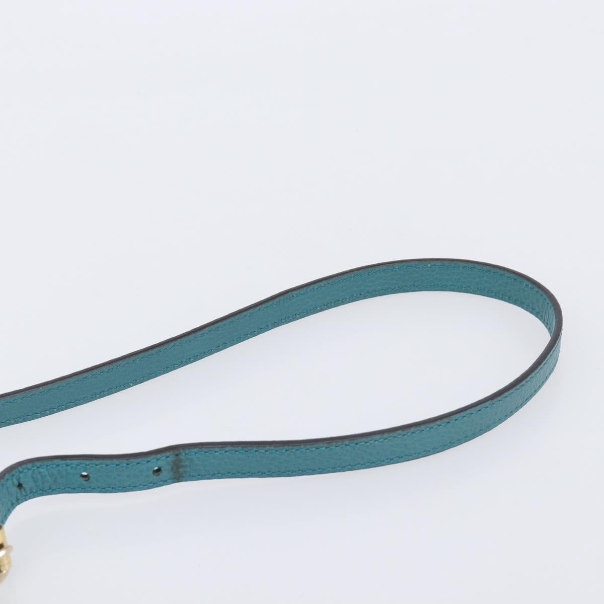 GUCCI Hand Bag Leather 2way Blue Gold 449659 Auth 208598A