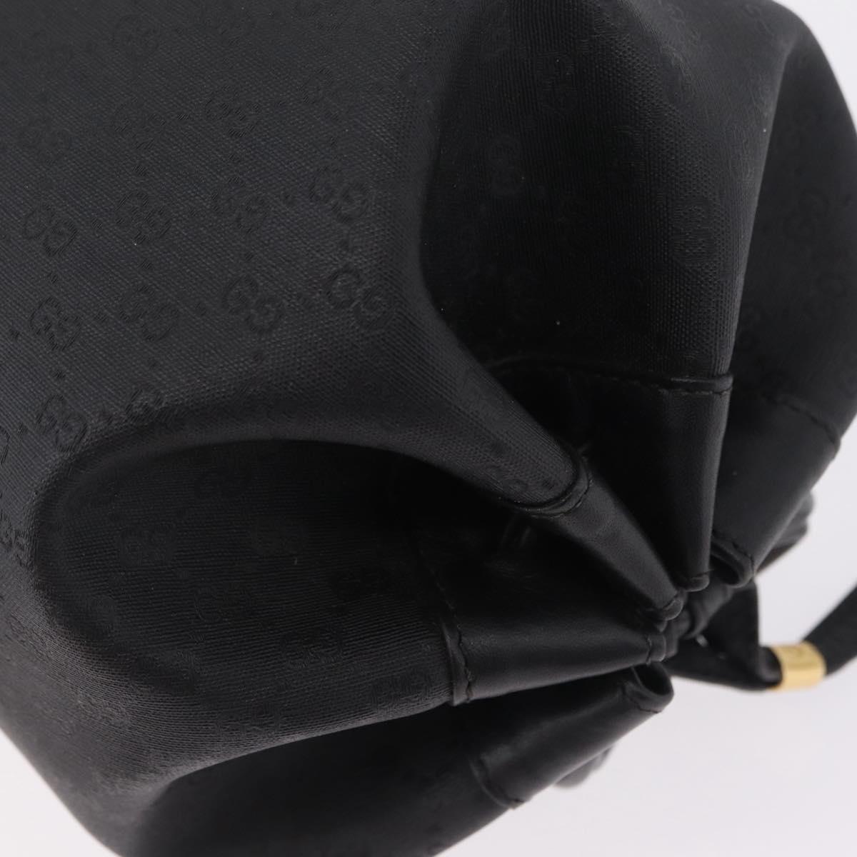 GUCCI Micro GG Shoulder Bag PVC Black Gold Tone 007 115 0086 Auth 208622
