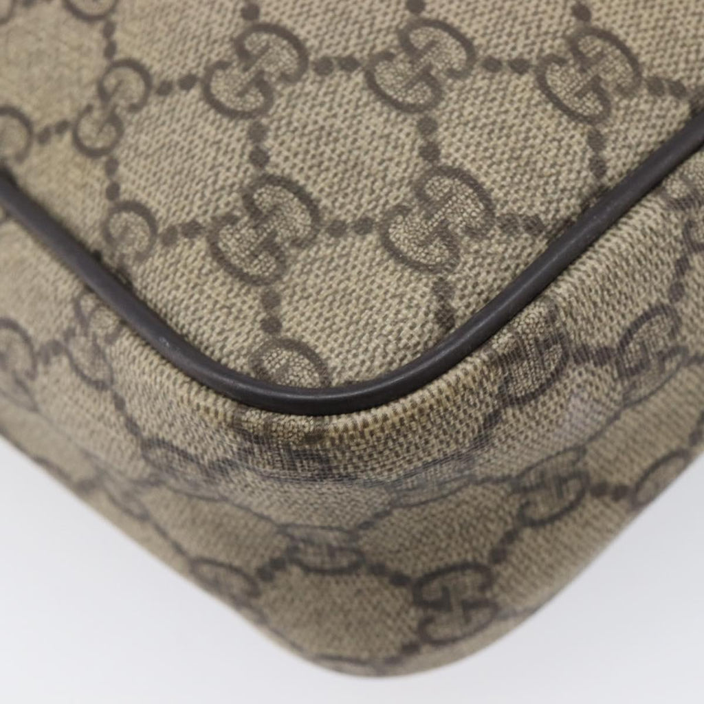 GUCCI GG Supreme Shoulder Bag PVC Beige Gold 233268 Auth 208664