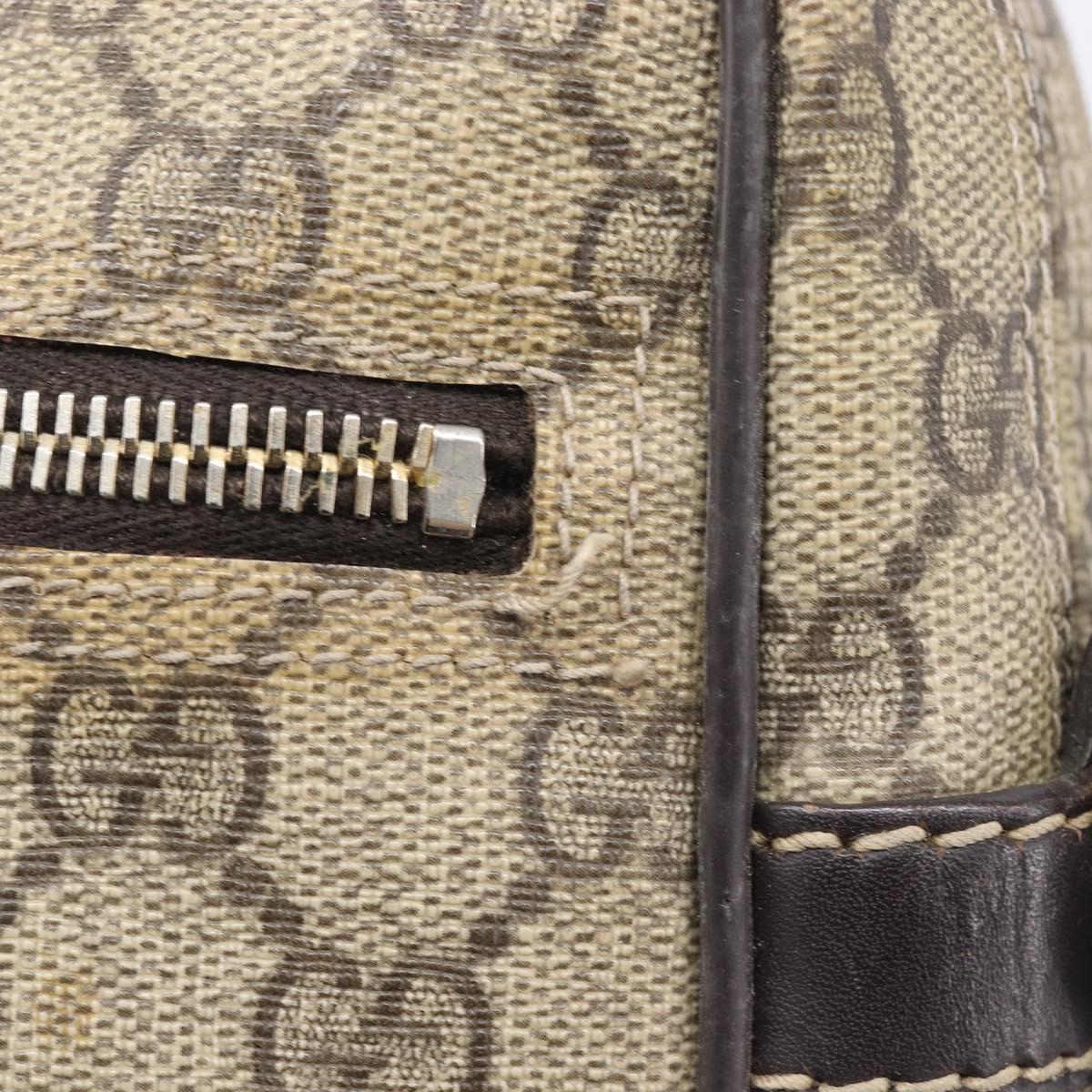 GUCCI GG Supreme Shoulder Bag PVC Beige Gold 233268 Auth 208664